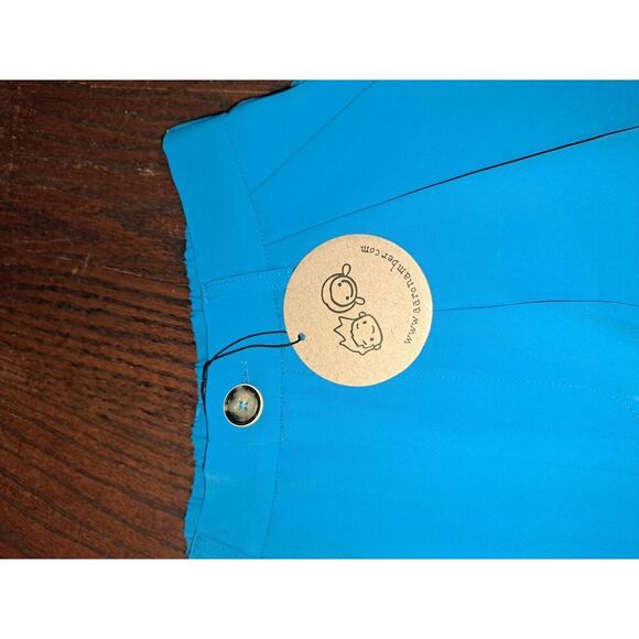 New Aaron & Amber Small Blue Wide Leg High Rise Dress Pants Trousers MAP2118 - Picture 3 of 4